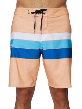 NWT! O'Neill Orange Blue Boardshorts Men’s Swim Trunks Hyperfreak Size 44 NEW